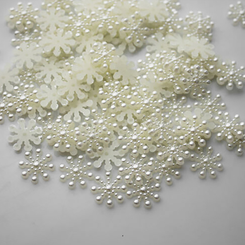 Christmas Craft Embellishment - Bộ 100 Ngọc Trai Nhựa Bông