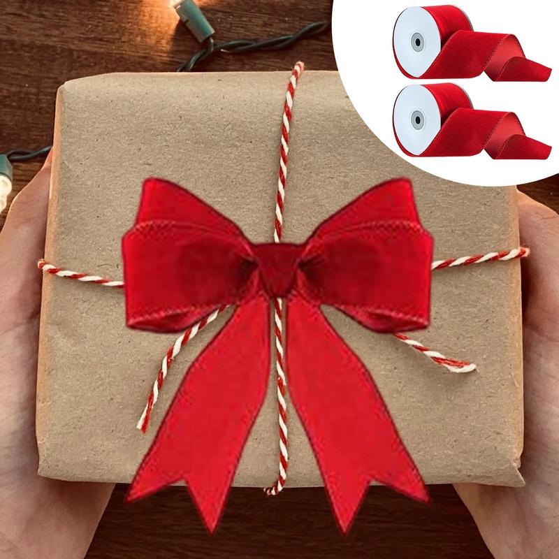 2 Rolls Packaging Wired Velvet - đánh giá và giá Velvet Ribbon Roll