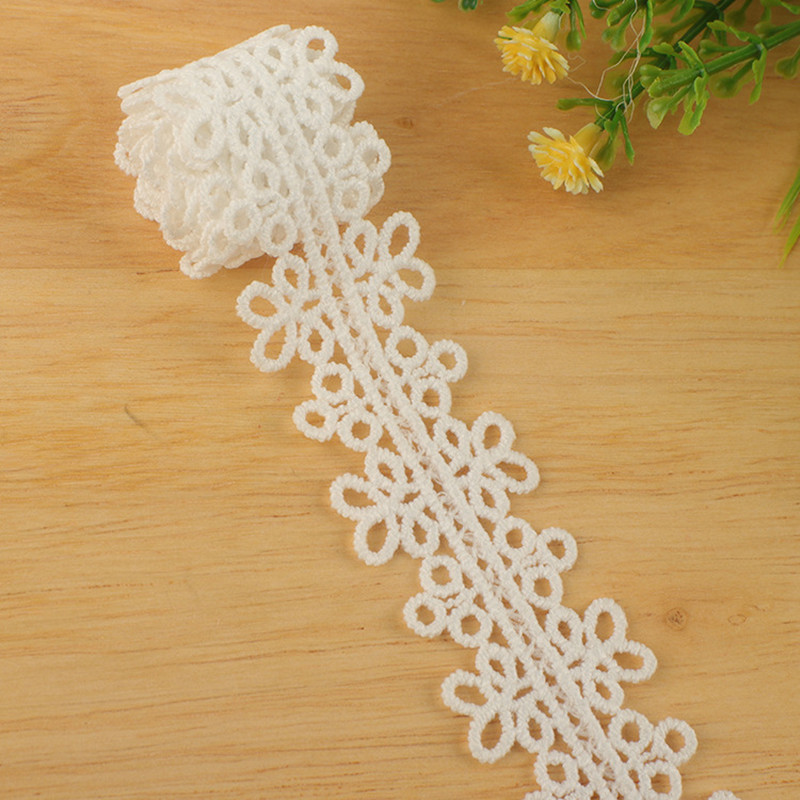 5Y Thêu Đen Trắng Lụa Sữa Hòa  - đánh giá và giá Guipure Lace Panel