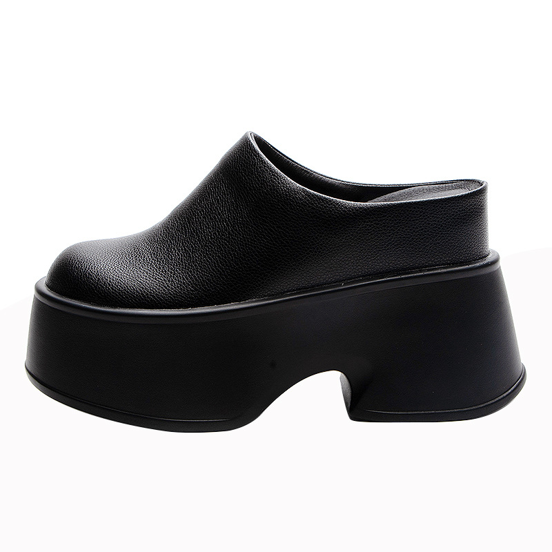 Genuine Leather Open Back Mule - đánh giá và giá Guipure Lace Panel