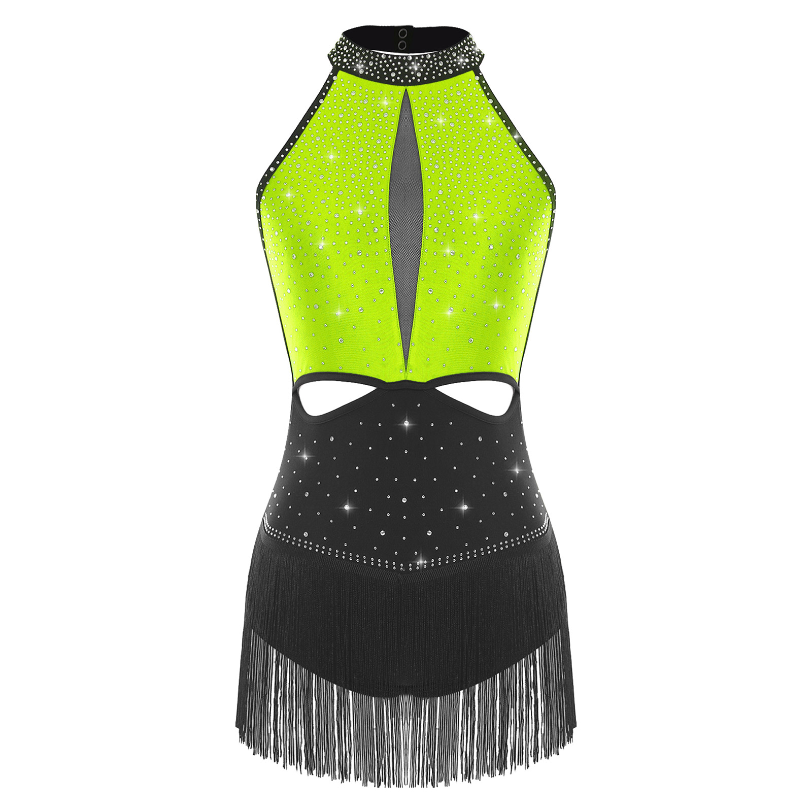 Women Dance Rhythmic Dresses S - đánh giá và giá Rhinestone Banding Trim