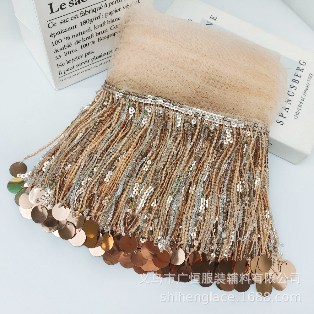 10Yards Sequins Tassel Lace Tr - đánh giá và giá Fringe Ribbon Sewing