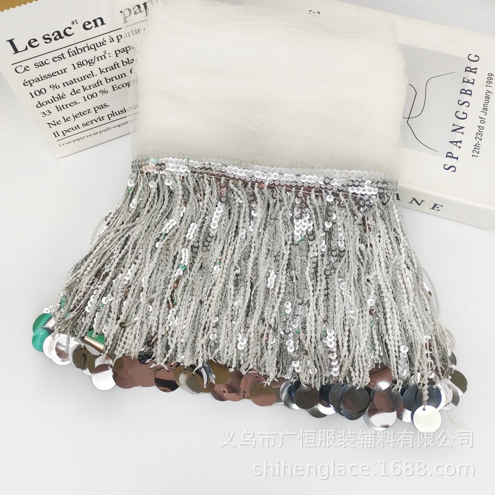 10Yards Sequins Tassel Lace Tr - đánh giá và giá Fringe Ribbon Sewing