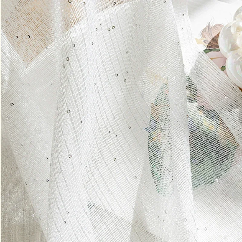 French Sheer Curtains for Livi - đánh giá và giá Sequin Fabric Panel