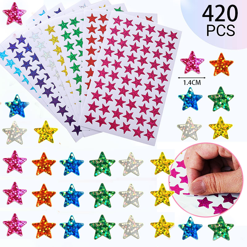 420Pcs Star Stickers Sparkly H - đánh giá và giá Glitter Vinyl Roll