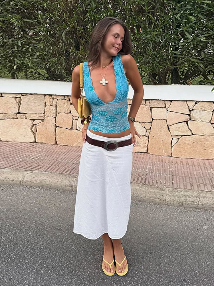 Sexy Sequined Vest Skirts Suit - đánh giá và giá Elastic Lace Trim
