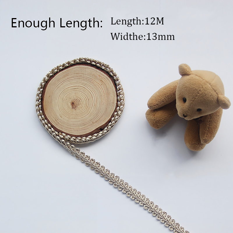 12M Bện Viền Pháp Kim Bấm May  - đánh giá và giá Fringe Ribbon Sewing