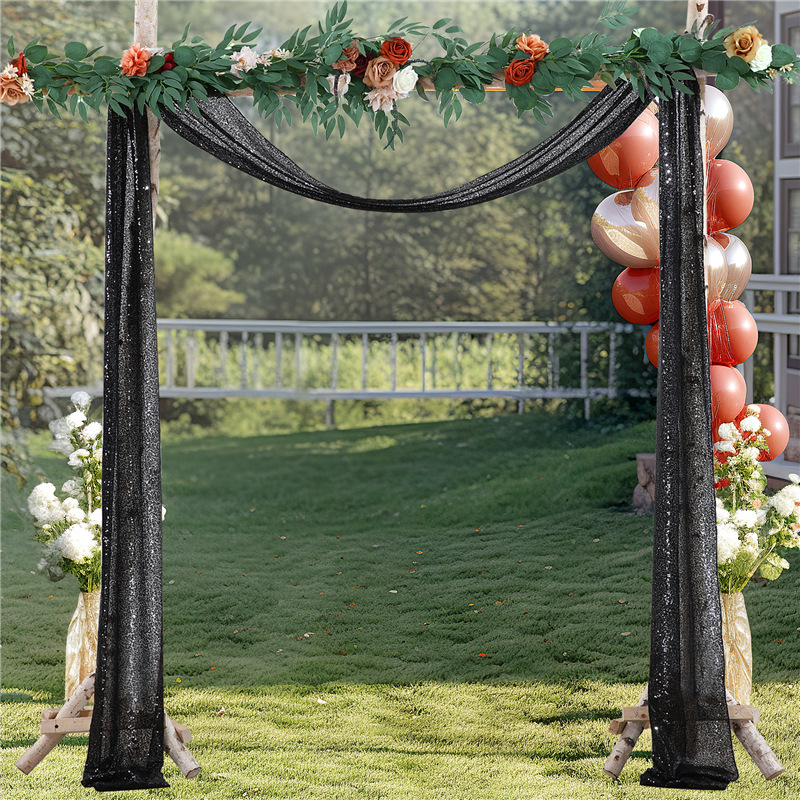 Wedding Arch Draping Fabric, 1 - đánh giá và giá Sequin Fabric Panel