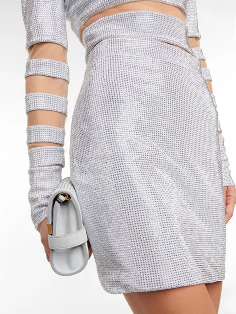 Sexy Two Piece Mesh Panel Band - đánh giá và giá Sequin Fabric Panel