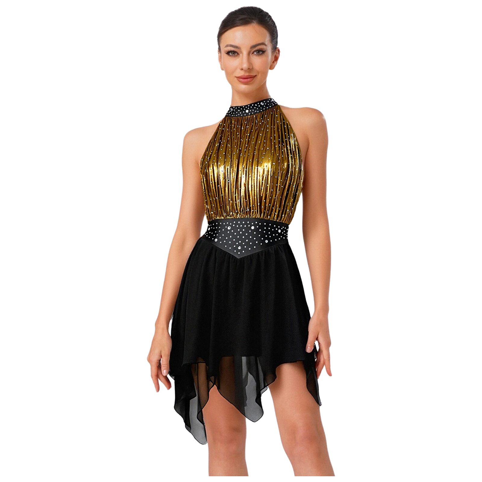 Women Sleeveless Shiny Rhinest - đánh giá và giá Rhinestone Banding Trim