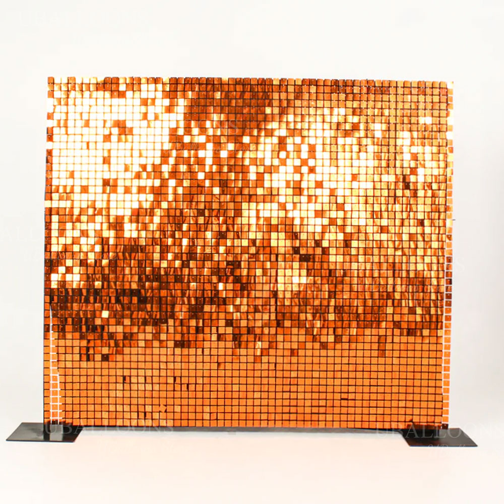 Bright Orange Shimmer Wall Bac - đánh giá và giá Sequin Fabric Panel