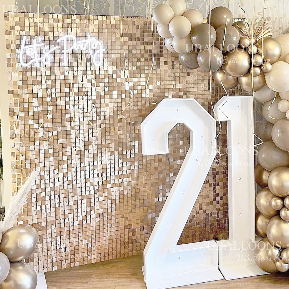 Matte Beige Gold Shimmer Sequi - đánh giá và giá Sequin Fabric Panel