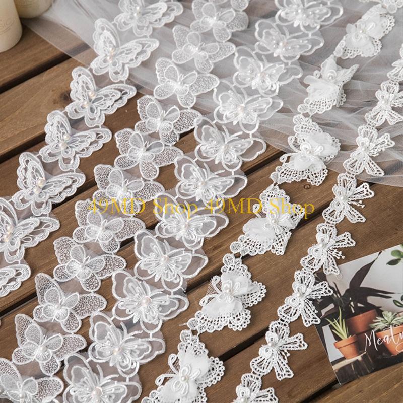 49MD 1 Sân Nơ Cho Thêu Bướm Vi - đánh giá và giá Lace Ribbon Trim