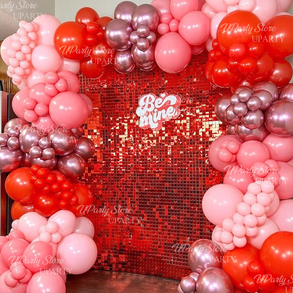 Red Shimmer Wall Backdrop Pane - đánh giá và giá Sequin Fabric Panel