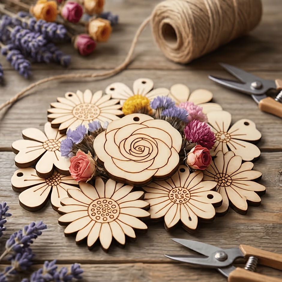 50Pcs/set 35mm Mixed Flower Wo - đánh giá và giá Easter Craft Embellishment Set