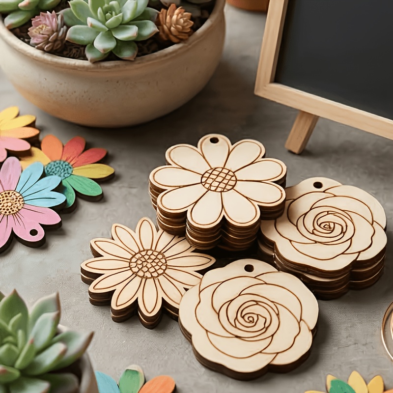 50Pcs/set 35mm Mixed Flower Wo - đánh giá và giá Easter Craft Embellishment Set