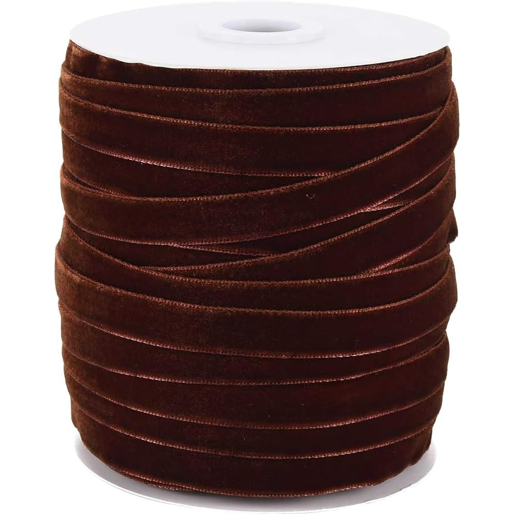 50 Yards 3/8 Inch Coconut Brow - đánh giá và giá Velvet Ribbon Roll