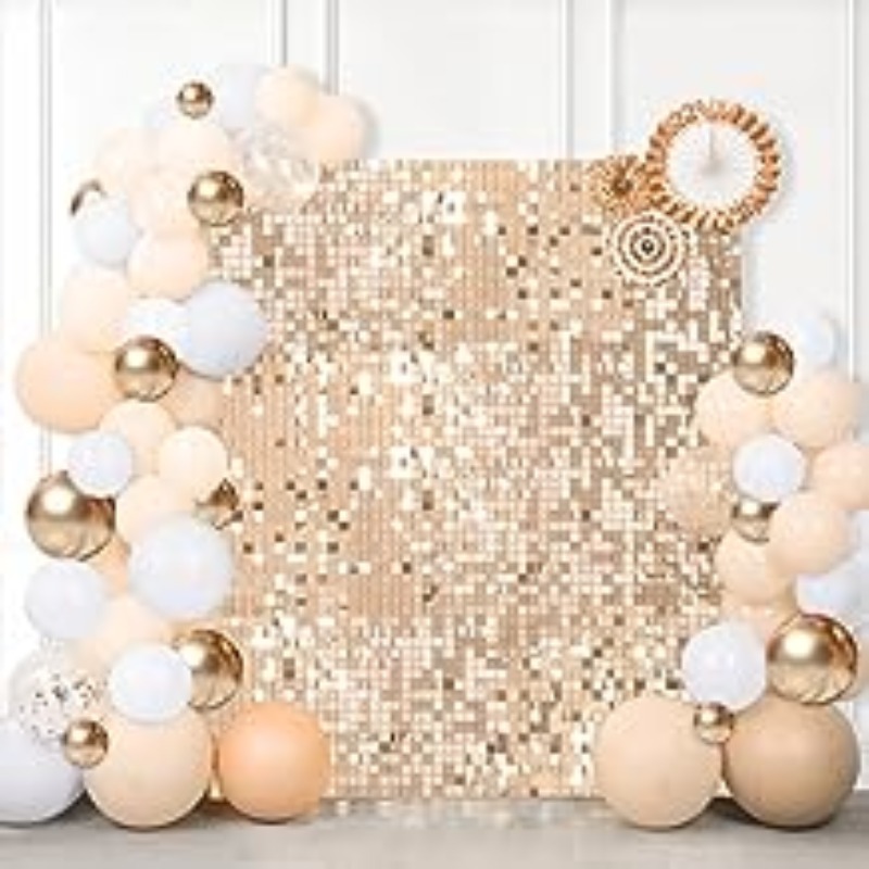 9/12/16/18pcs Matte Gold Black - đánh giá và giá Sequin Fabric Panel