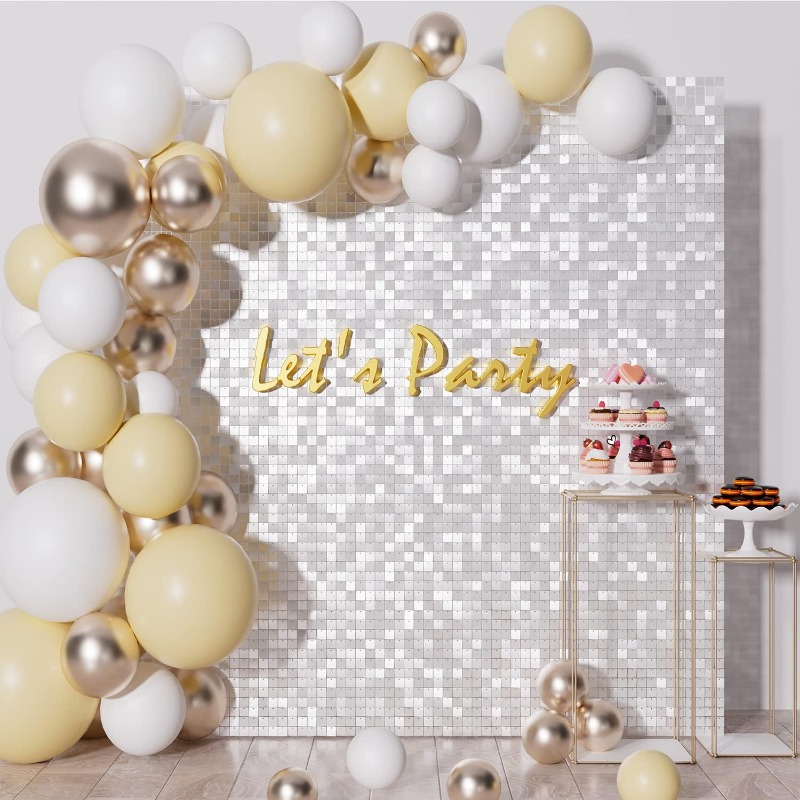 9/12/16/18pcs Matte Gold Black - đánh giá và giá Sequin Fabric Panel