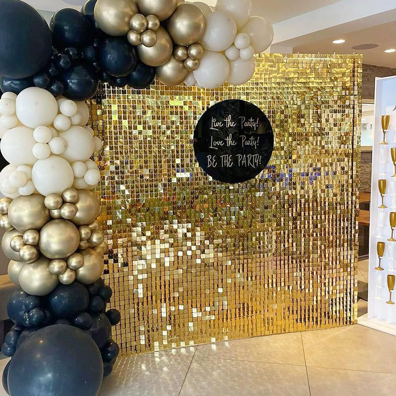 6-27 Pcs Light Golden Shimmer  - đánh giá và giá Sequin Fabric Panel