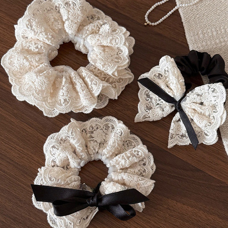 French retro double layered bo - đánh giá và giá Lace Ribbon Trim