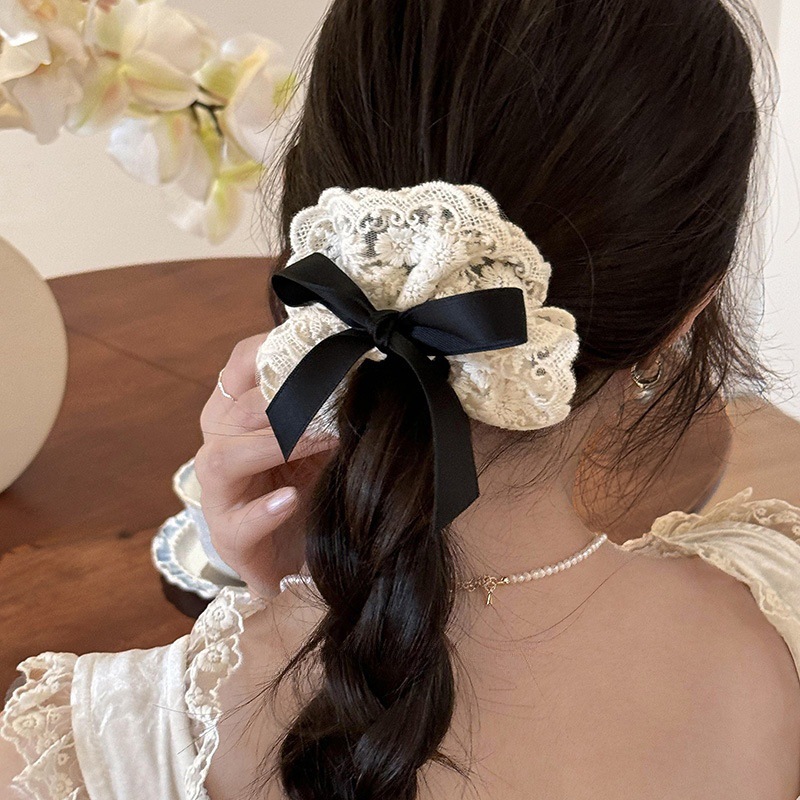 French retro double layered bo - đánh giá và giá Lace Ribbon Trim