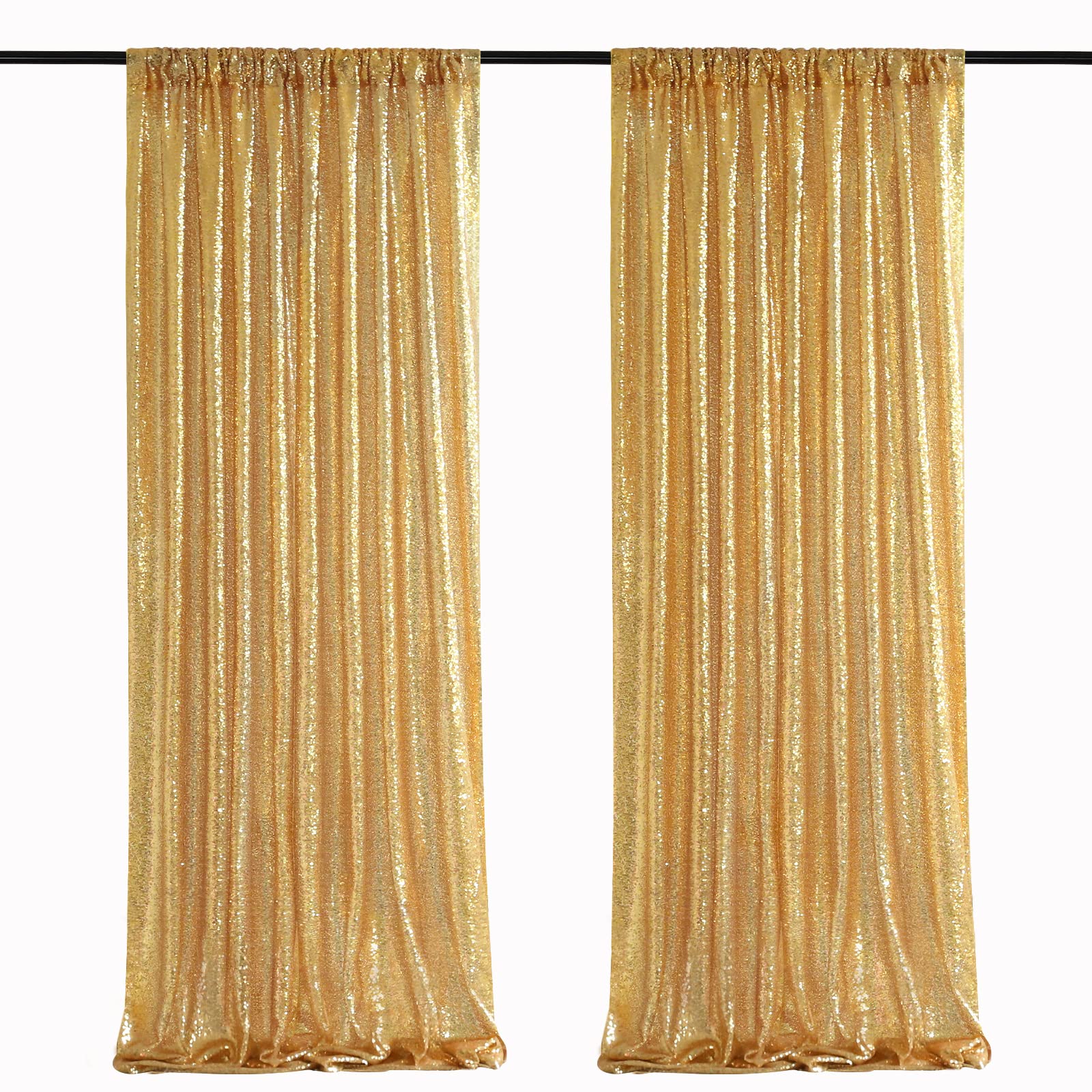 2PCS Gold Sequin Party Backdro - đánh giá và giá Sequin Fabric Panel