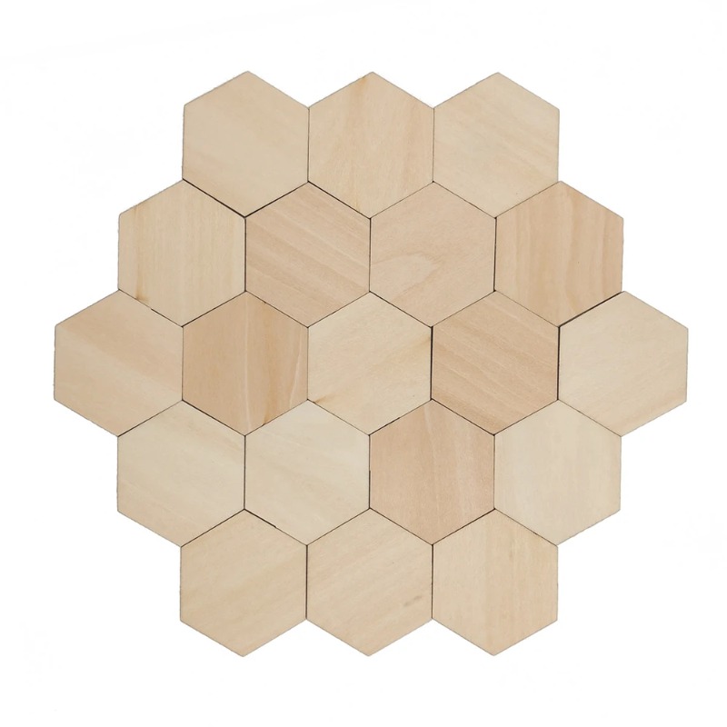 10-120mm Wooden Hexagon Blank  - đánh giá và giá Christmas Craft Embellishment