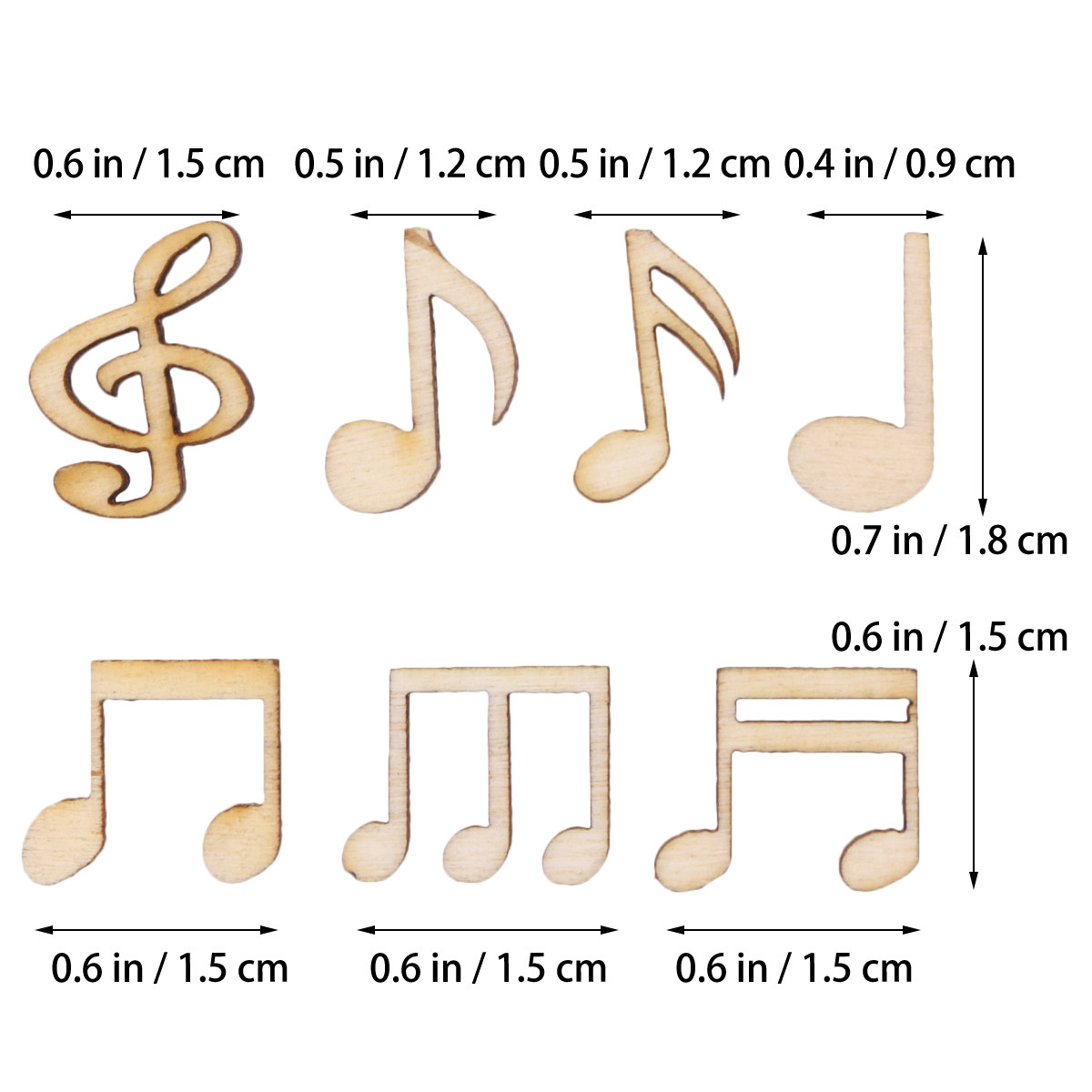 100Pcs Wooden Music Notes Natu - đánh giá và giá Christmas Craft Embellishment