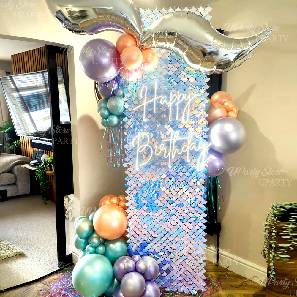 12pcs Mermaid Sequins Wall Pan - đánh giá và giá Sequin Fabric Panel