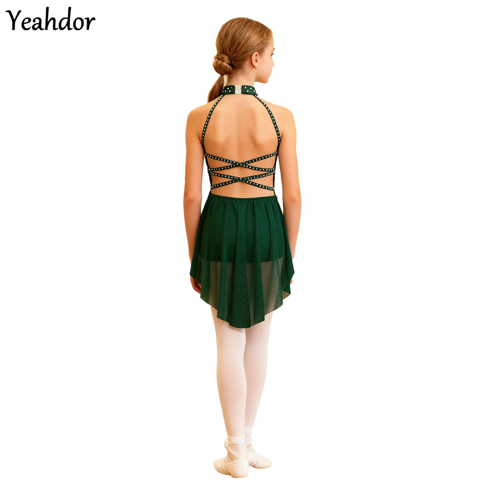 Girls Lyrical Dance Dress Rhin - đánh giá và giá Rhinestone Banding Trim