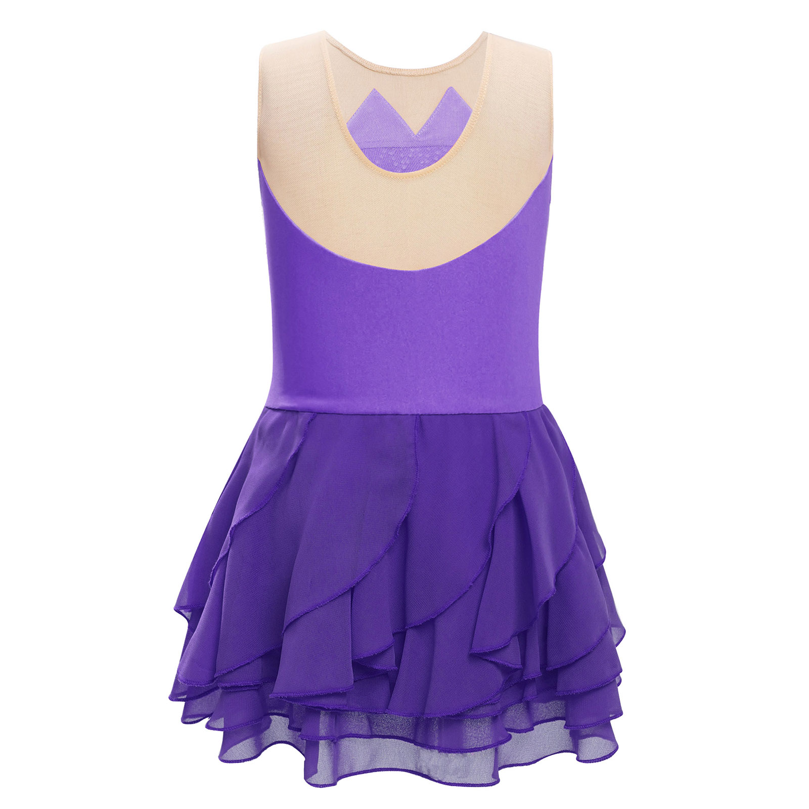 Girls Mesh Figure Skating Dres - đánh giá và giá Rhinestone Banding Trim