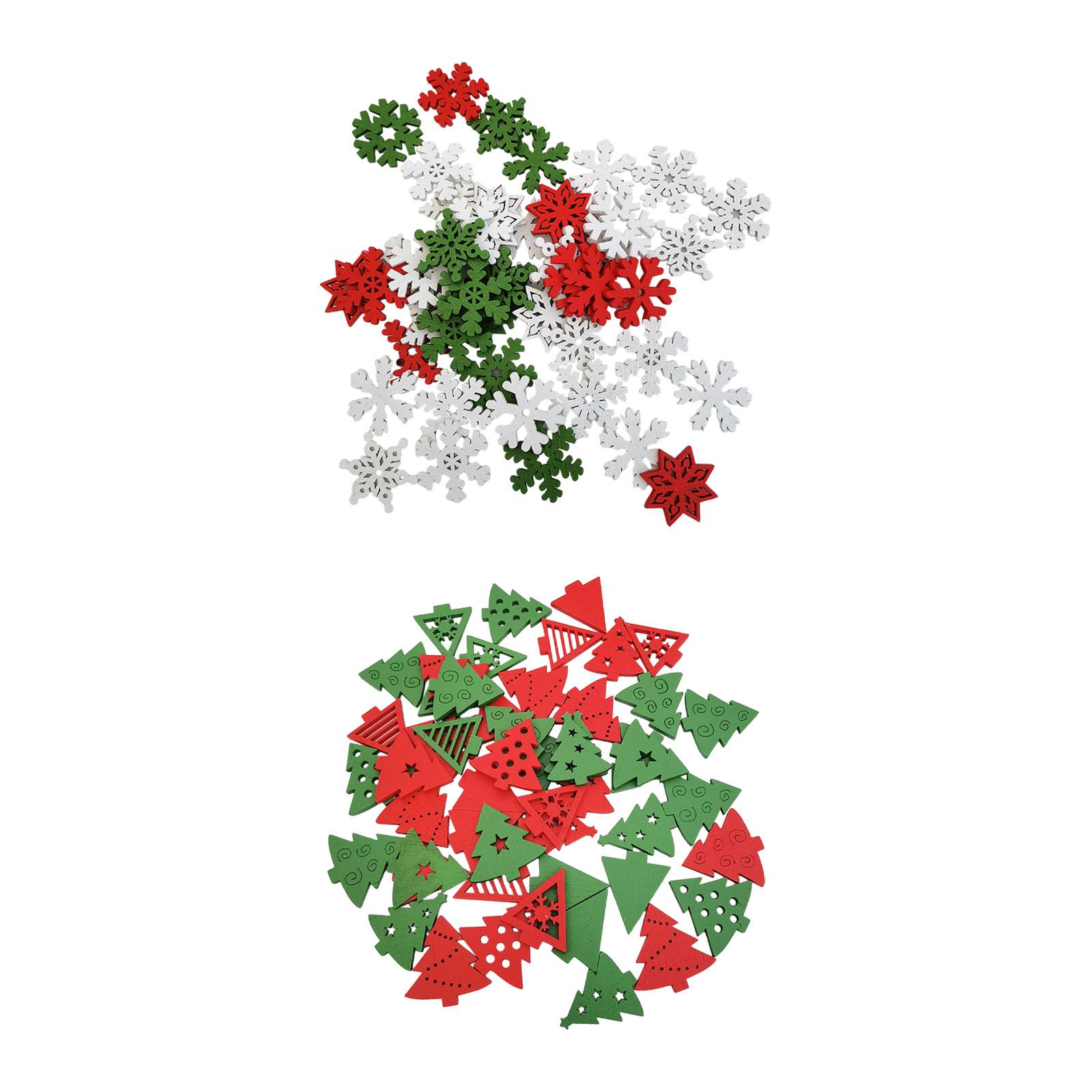 50 Pieces Wooden Christmas Emb - đánh giá và giá Christmas Craft Embellishment