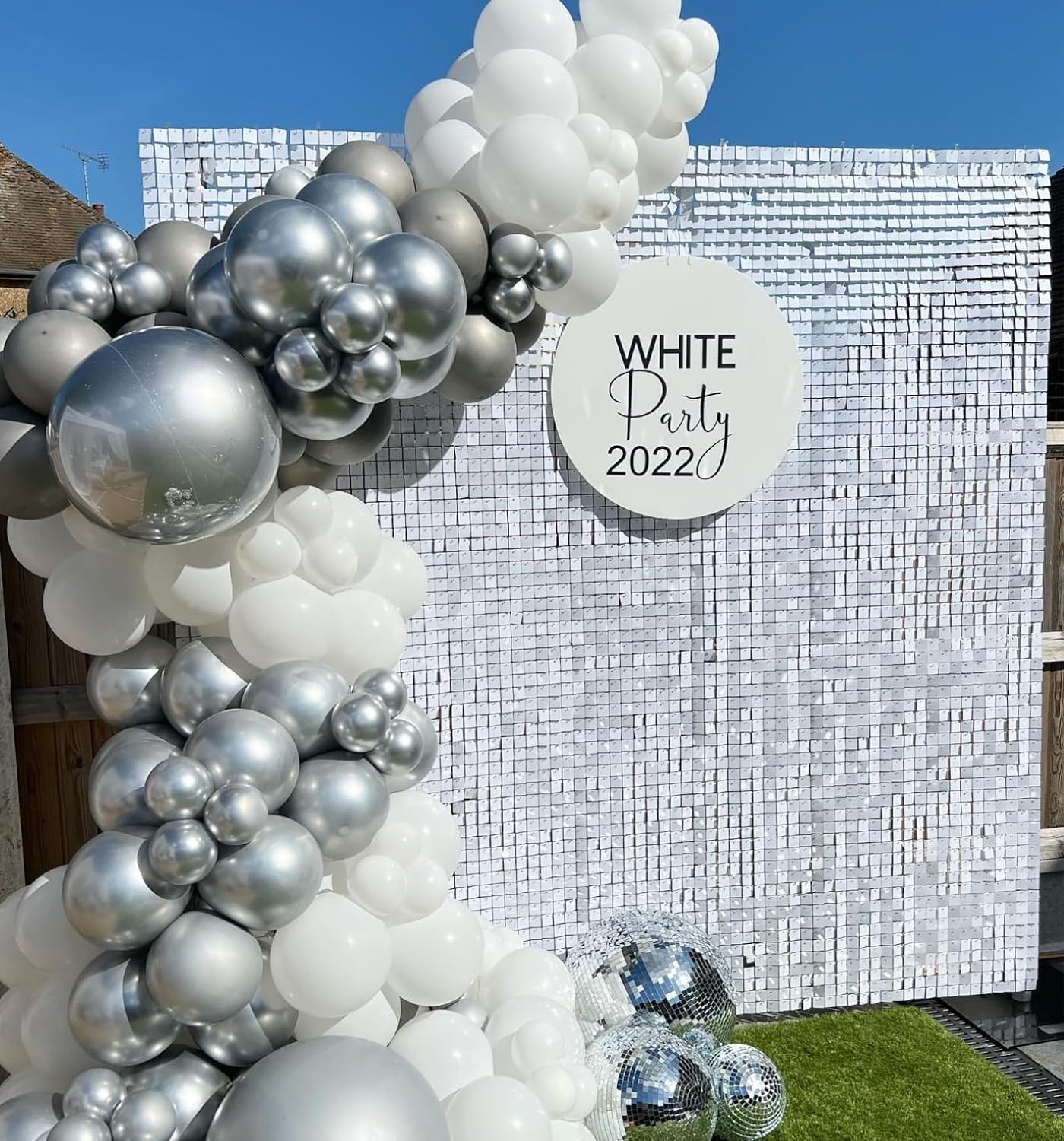 9/12/16/18pcs White Sequin Shi - đánh giá và giá Sequin Fabric Panel